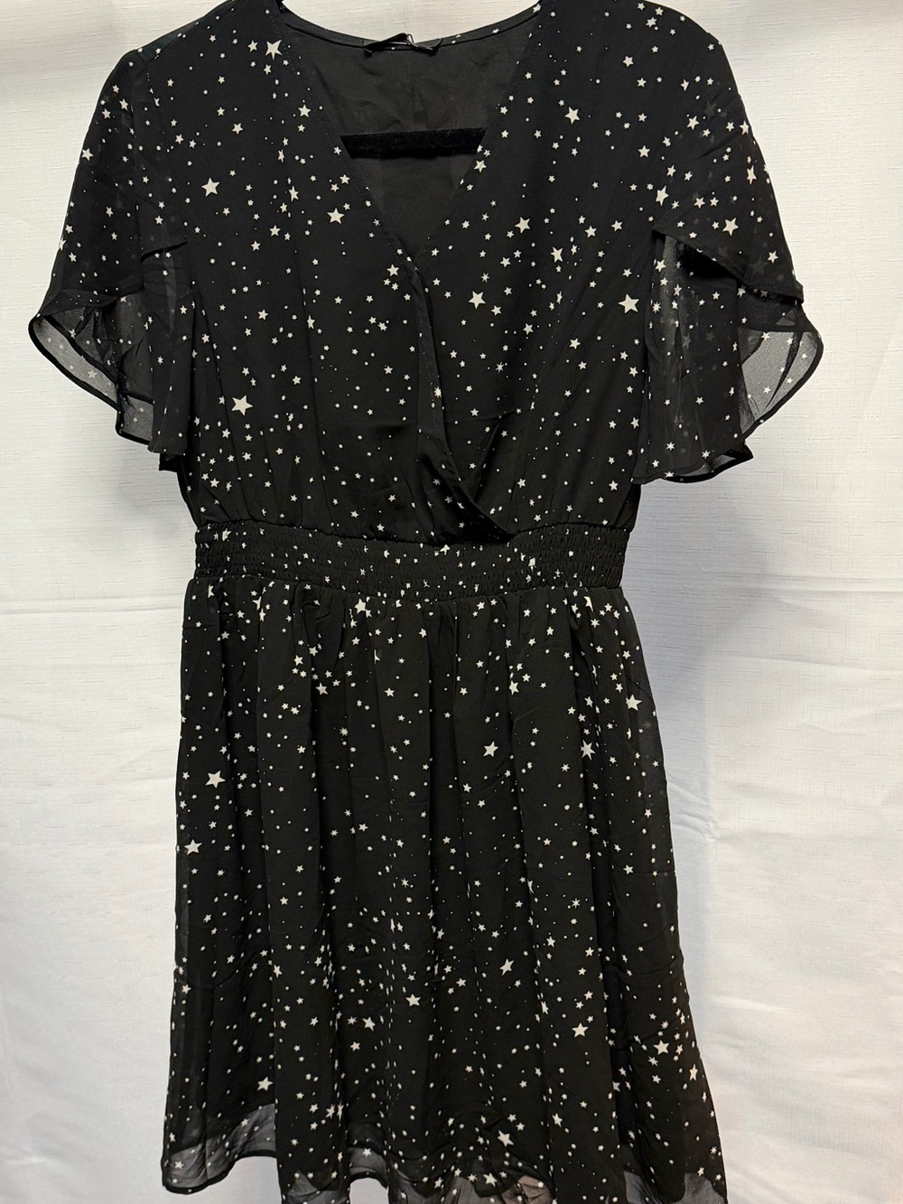 Amazon Black Star-Print Mini Dress VAFLOY